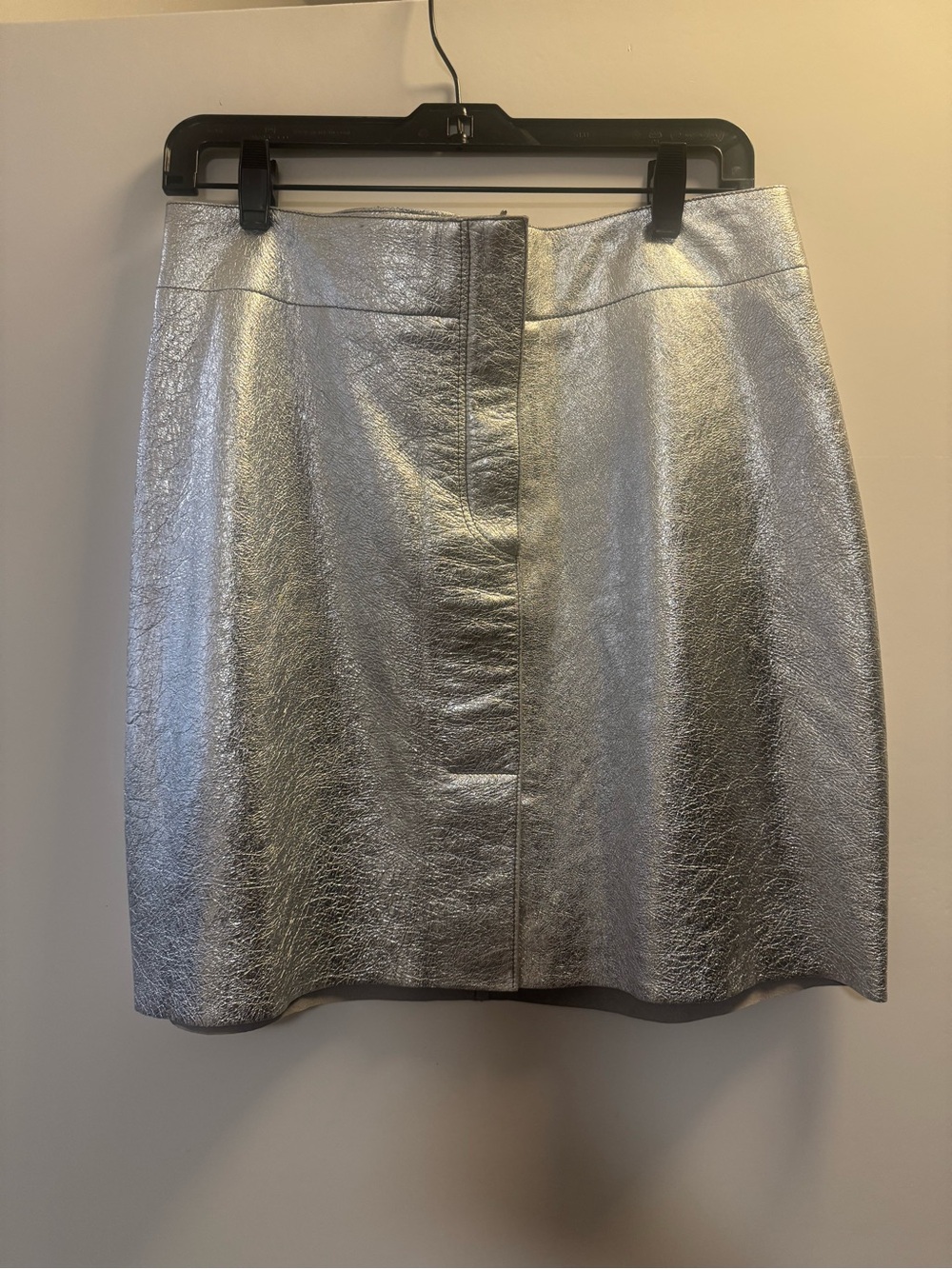 Sandro Silver Metallic Mini Skirt